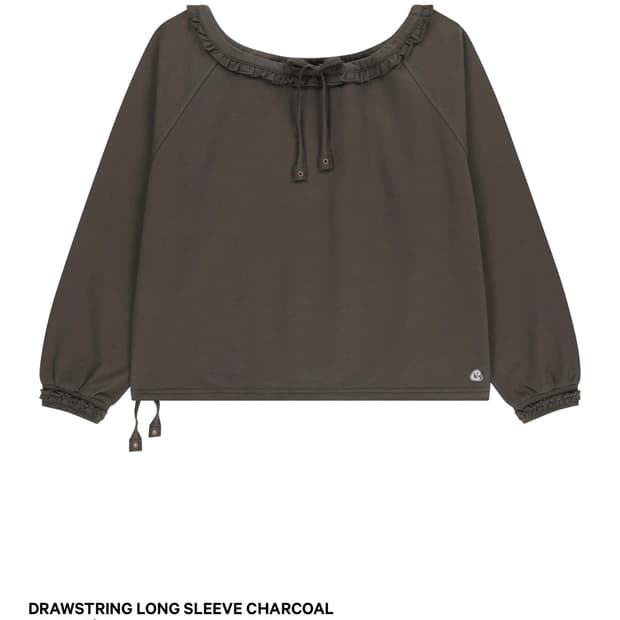 코이세이오 드로우스트링 롱슬리브 챠콜