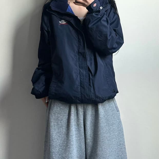 디키즈 자수로고 네이비 바람막이 자켓