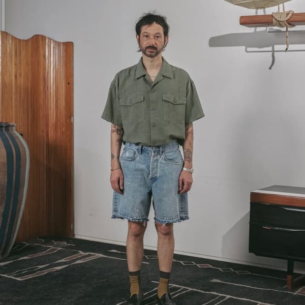 (4)비헤비어 데님 반바지