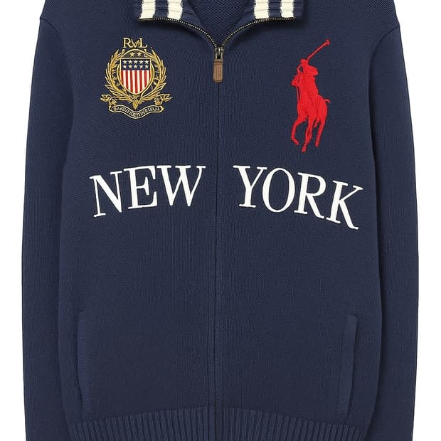 폴로 빅포니 뉴욕 투웨이 니트집업