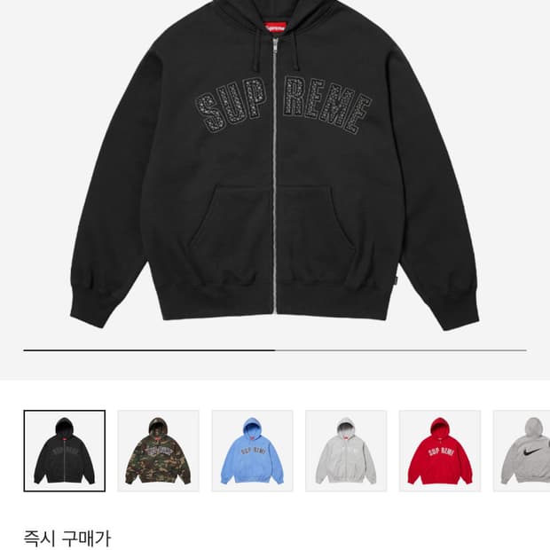 25ss 슈프림 bb사이먼 후드집업 블랙s