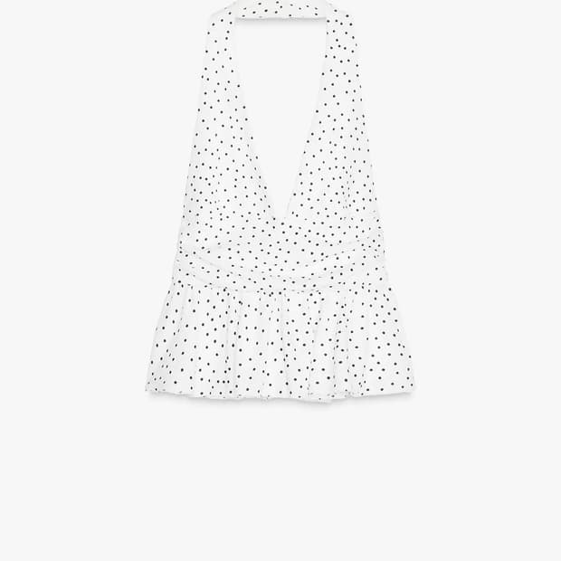 ruffled halter top zara