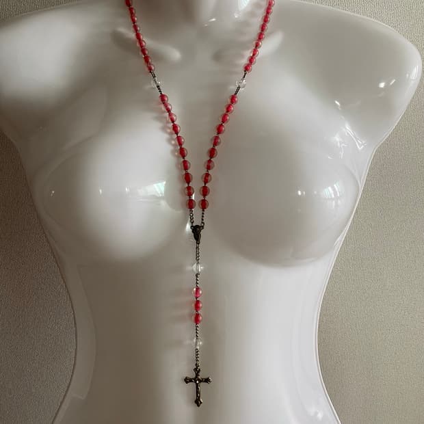 이태리 빈티지 묵주 목걸이 엔젤룩 로사리오