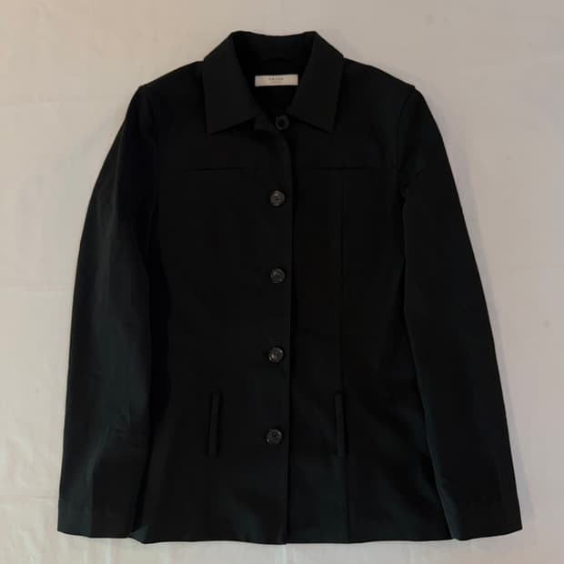 프라다 클래식 블레이저 코트 자켓 블랙