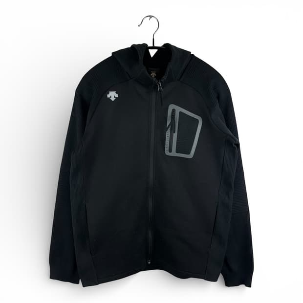 160) 데상트 퓨전플렉스 하이브리드 플리스 자켓 블랙
