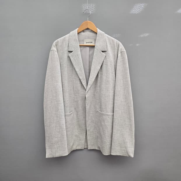 [한섬] 시스템옴므 23SS 린넨 혼방 세미오버 자켓