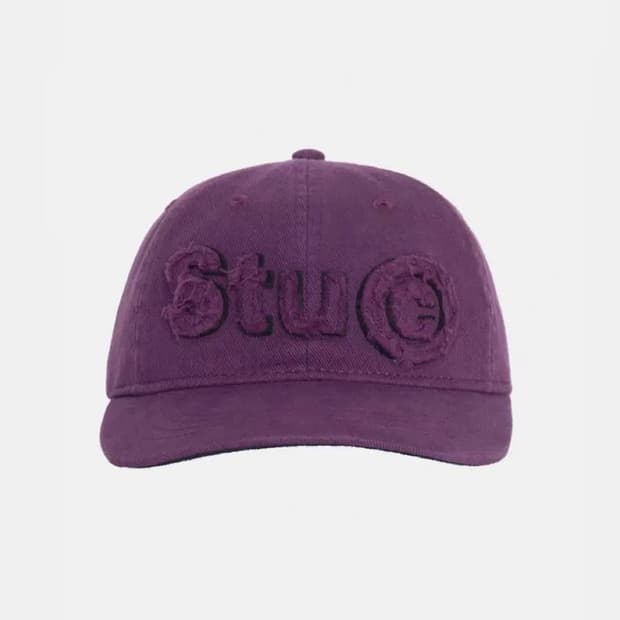 스투시 로우 프로 카피라이트 아플리케 스트랩백 퍼플