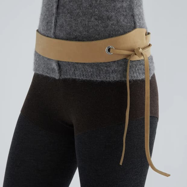 (XS/S) 팔로마울 Trot 레더벨트 라이트브라운