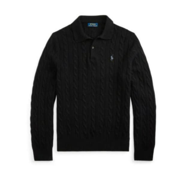 폴로 케이블 니트 울 캐시미어 스웨터