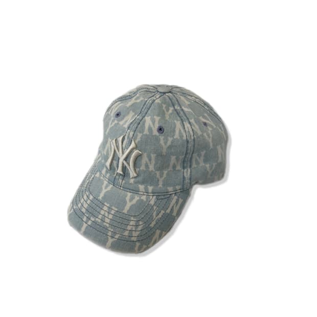 mlb monogram denim ball cap