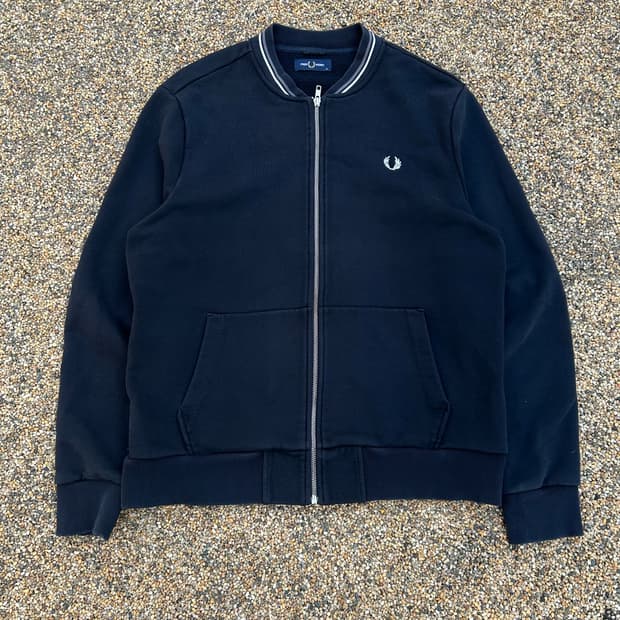 프레디페리(Fred perry) 코튼 집업 가디건