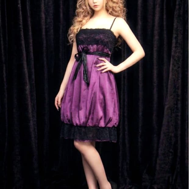 Purple Black Gothic Dress
