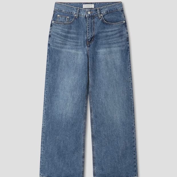 다이브인 와이드 플레어 데님 팬츠 블루 1