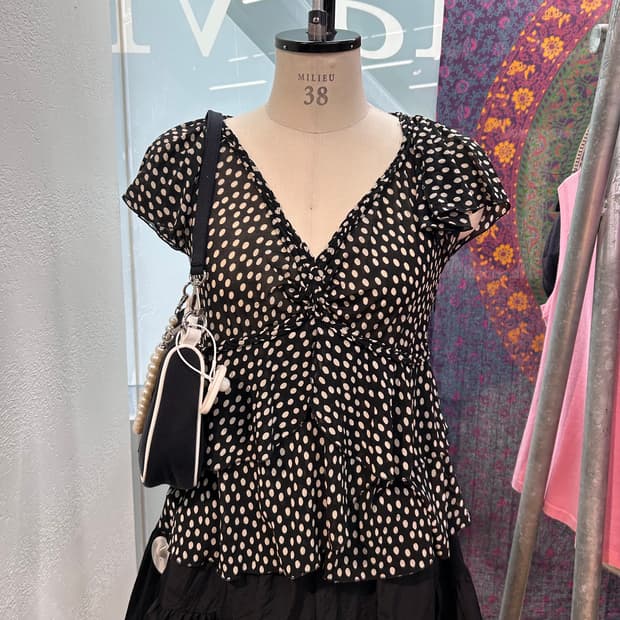 Vintage y2k Dot Feminine Top