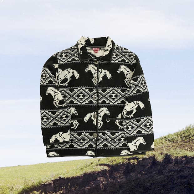 빈티지 웨스턴 태피스트리 자켓 