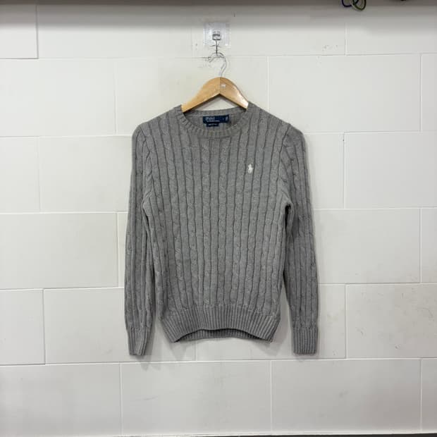 폴로 랄프로렌 케이블 니트 그레이