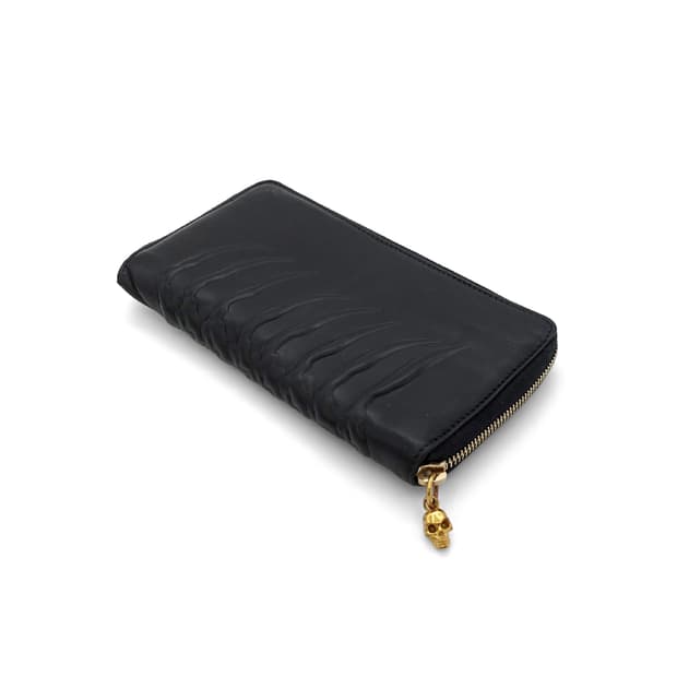 ALEXANDER MCQUEEN RIB CAGE LEATHER PURSE