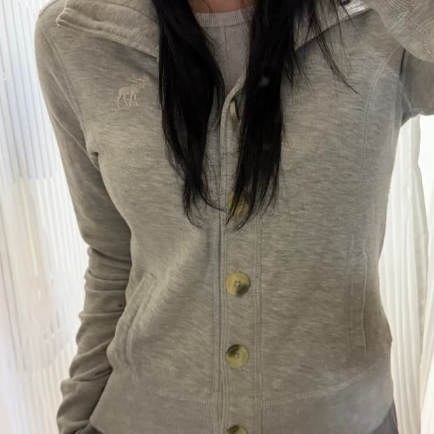 딱붙핏 아베크롬비 그레이 집업