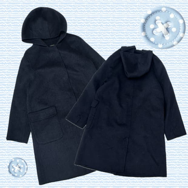 ❄️사와코 우비소녀깔 후드 미디 코트❄️오버핏 루즈핏 그런지 히피 고갸루