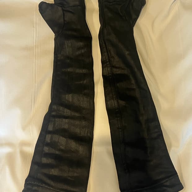 Julius 코티드 데님 글러브 