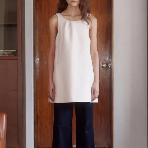 언쿡드 울 미니 포켓 a라인 원피스