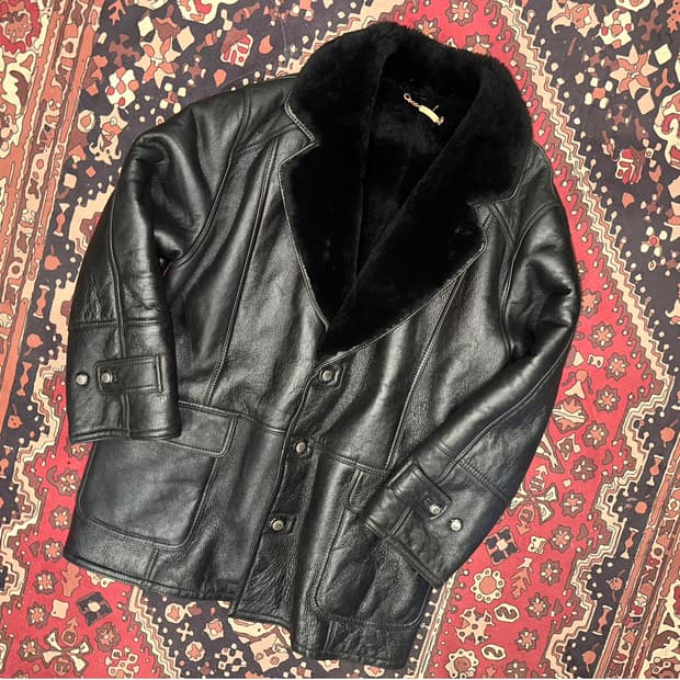 ( XL-2XL ) 양가죽무스탕 가죽코트 가죽카코트 양가죽코트 코트