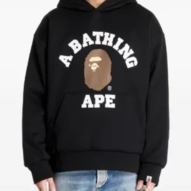 베이프 컬러지 로고 프린트 후드티 XL