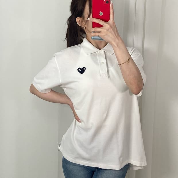 꼼데가르송 화이트 PK