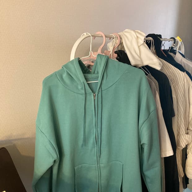 민트 아쿠아 후드집업(새상품)