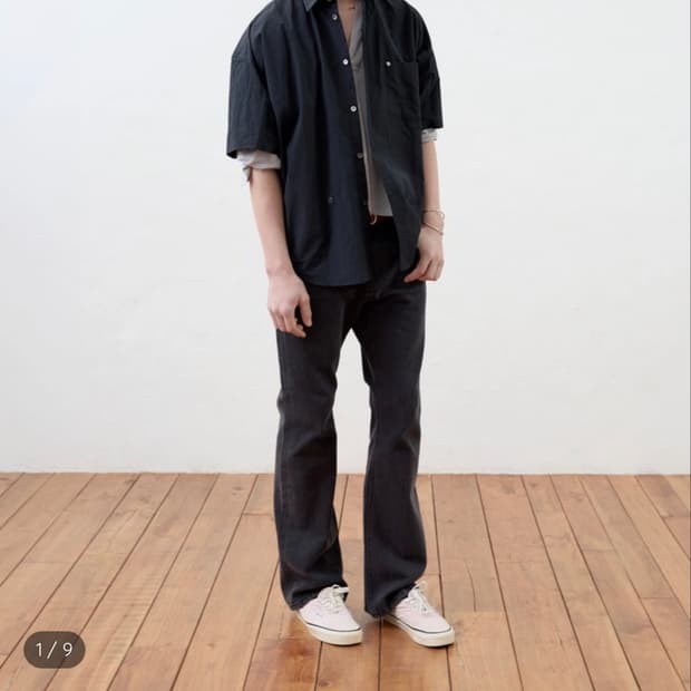 moomyung 무명 wrap 셔츠 블랙