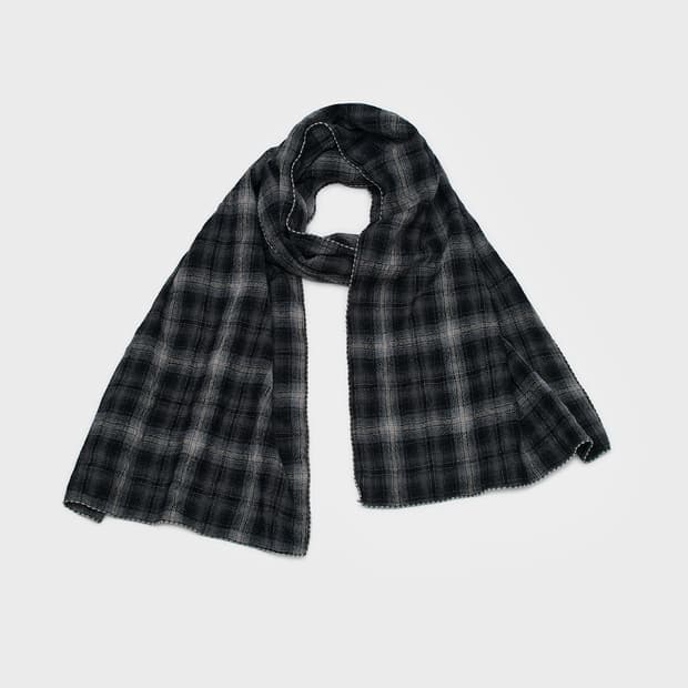 벨리에 시티 그리드 머플러 - 그레이 체크