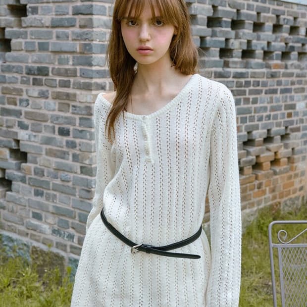 레터프롬문 울 니트 원피스