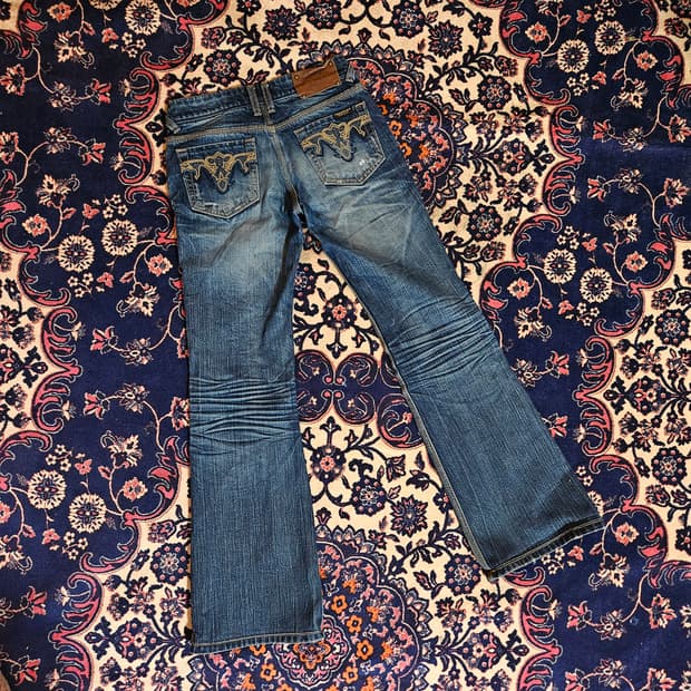 노바디(Nobody Jeans) 포켓 자수 워시드 세미 부츠컷 26 