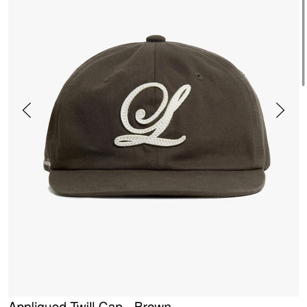 Lores Appliqued Twill Cap - Brown 