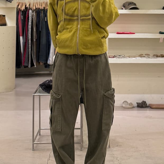 블랙업 카고 밴딩 팬츠 카키 U1514