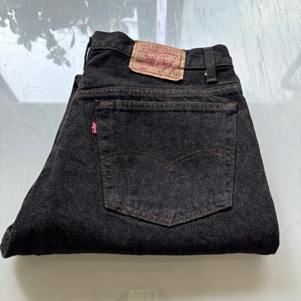 90s 리바이스 501-0658 흑청 블랙진 made in usa