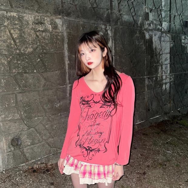 후회하지말고 구매각 키치하이틴 긴팔 