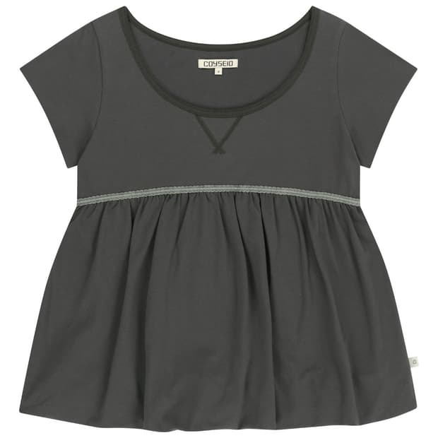 LACE BALLOON T-SHIRT DARK GREY 2