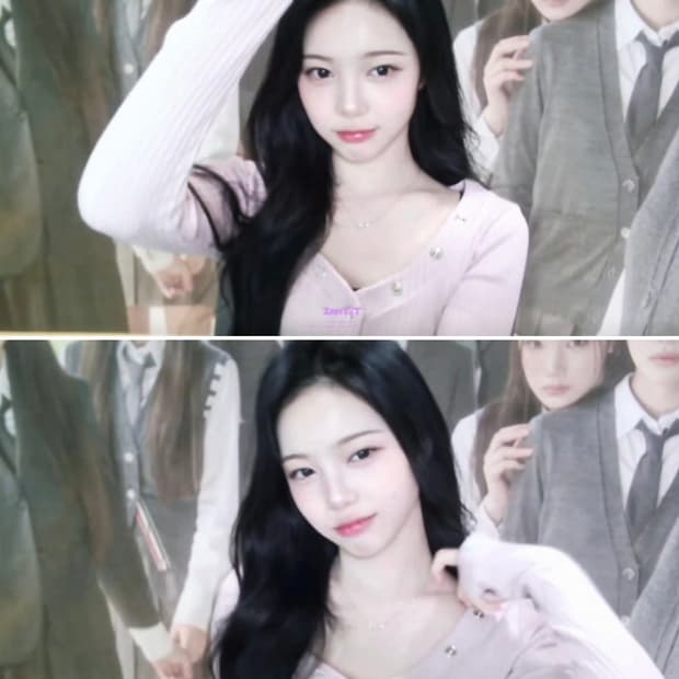 플리즈노팔로우 버니 스냅 버튼 탑 핑크 (하츠투하츠 이안 착용)