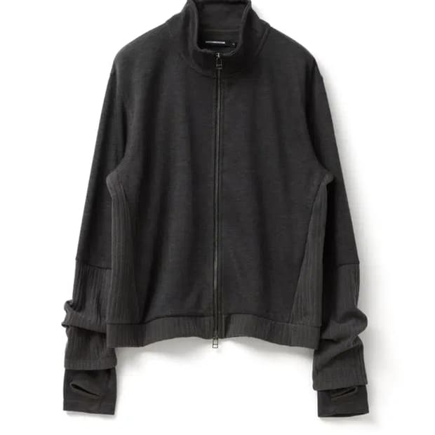 해칭룸 더블 슬리브 트랙 가디건