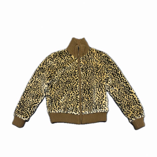 Olive branch 일본 빈티지 레오파드 털자켓