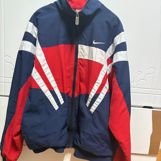 나이키 올드스쿨 빅로고 바람막이 90s