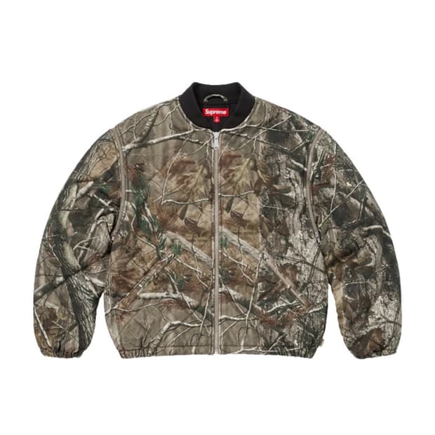 슈프림 집오프 슬리브 퀄티드 봄버자켓 리얼트리 XL