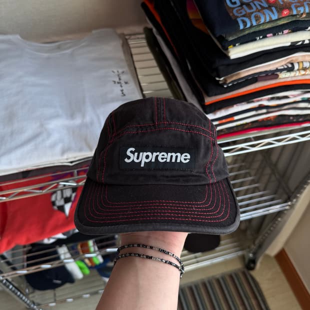 슈프림 콘트라스트 스티치 캠프캡