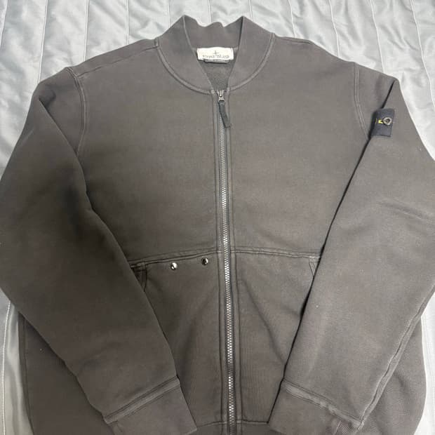 스톤아일랜드 올드 이팩트 스웨트 봄버 자켓