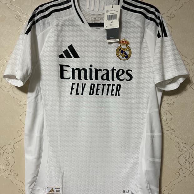 24-25 레알 마드리드 홈 어센틱 반팔 (+ 음바페 오피셜 리그 마킹)