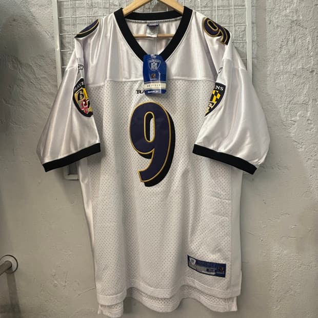 NFL X 리복 볼티모어 레이븐스 화이트 럭비져지 2XL