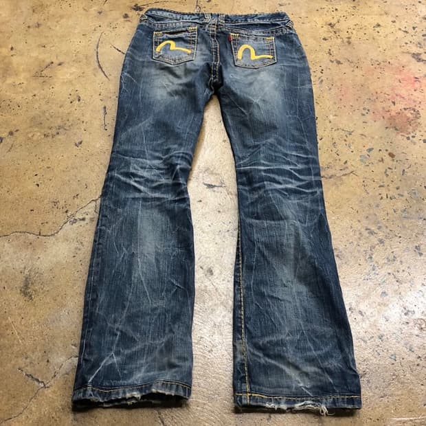 에비수 데님 팬츠