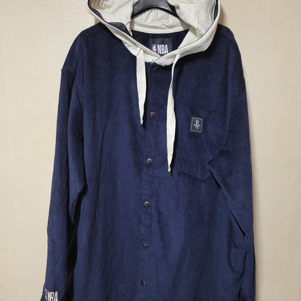 새옷 nba 오버핏 코듀로이 후드배색 자켓