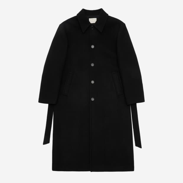 [M] 아모멘토 24FW 싱글 브레스트 롱 코트 블랙